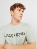 Чоловіча футболка з лого принтом від Jack Jones зеленого кольору