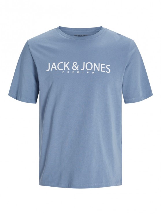 Чоловіча футболка Jack Jones з лого принтом, синього кольору