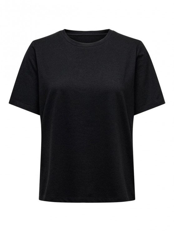 Чорна базова футболка від бренду Only для жінок
