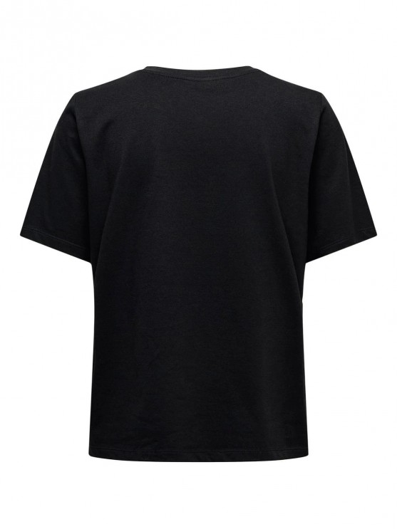 Чорна базова футболка від бренду Only для жінок
