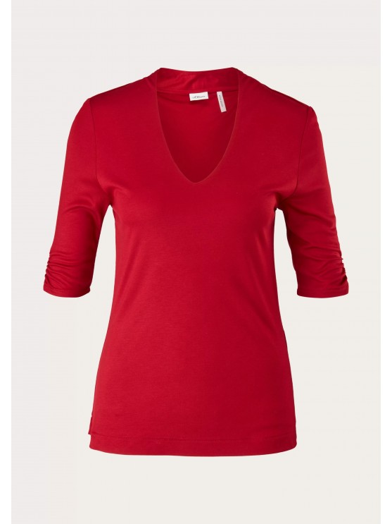 Жіноча Slim Fit футболка s.Oliver червоного кольору