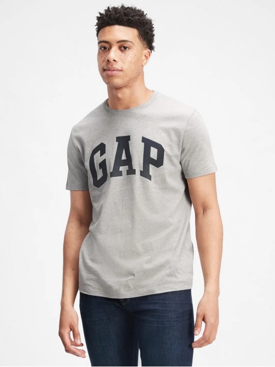 GAP сірі футболка з принтом для чоловіків