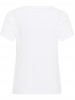 Mustang White Logo Print T-Shirt for Women