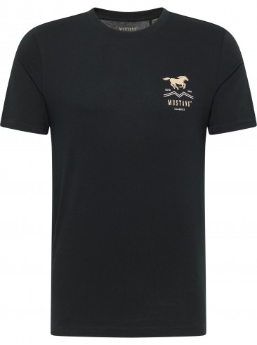 Mustang, t-shirts, print, black, English, 1014952 4142