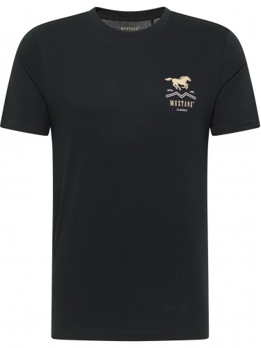 футболки з принтом, чорні, Mustang, 1014952 4142, Бангладеш, Німеччина