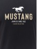 Mustang Black Logo Print T-Shirt for Men