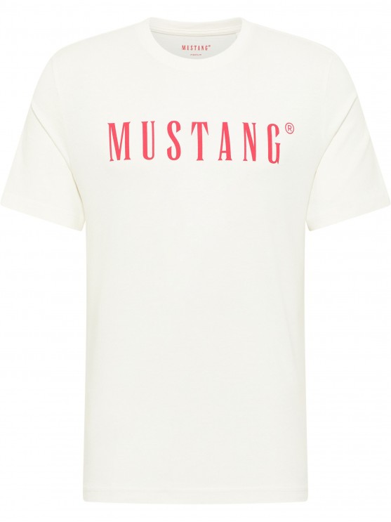 Мужские футболки Mustang с лого принтом на белом фоне