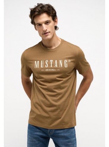 Mustang, t-shirts, print, brown, English, 1014445 3166.