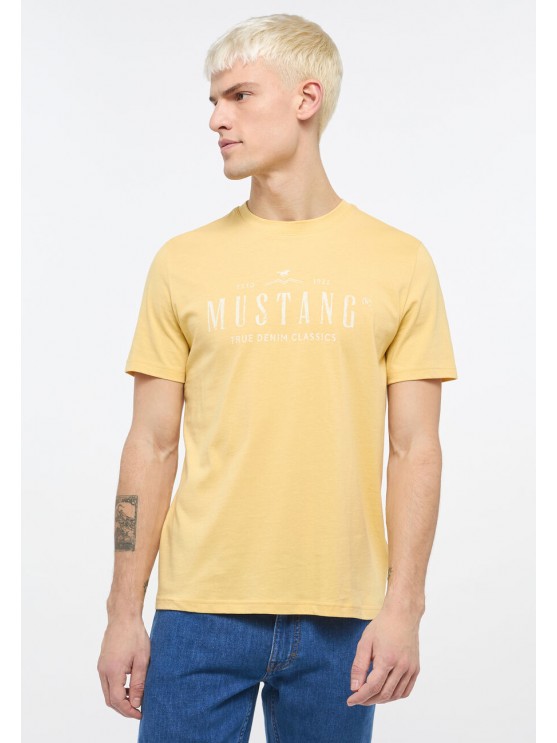 Чоловічі футболки Mustang з жовтим принтом