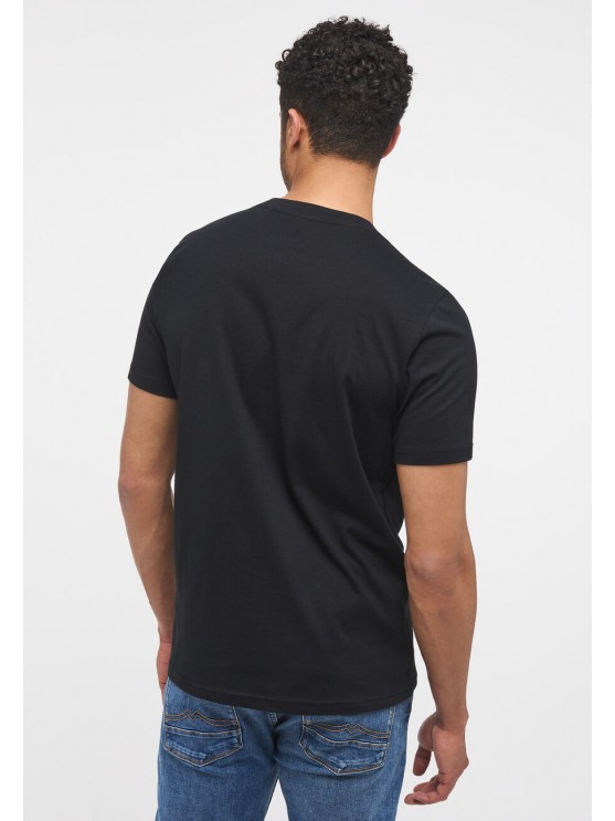 Mustang Black Print T-shirt for Men