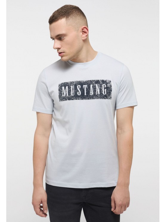 Mustang Regular Fit Blue T-Shirt for Men
