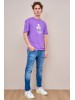 Jack Jones Men's Purple Print T-Shirt