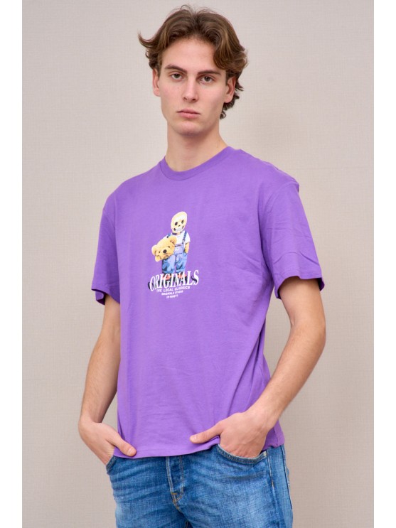 Чоловічі футболки з фіолетовим принтом від Jack Jones