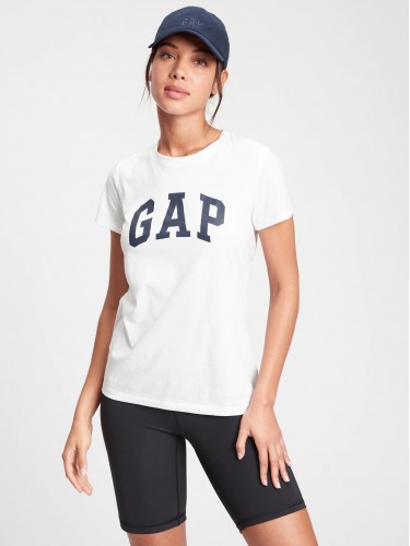 GAP, t-shirts, print, white, 268820-06