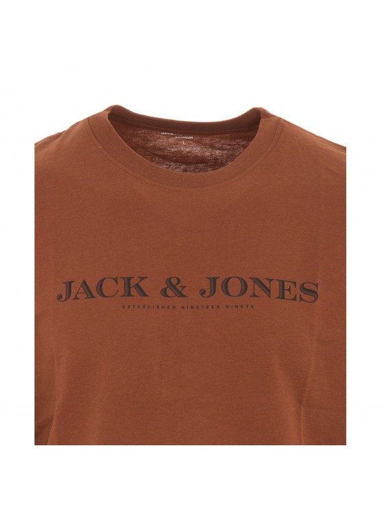 Чоловічі футболки Jack Jones з коричневим принтом