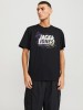 Jack Jones Black T-Shirt with Print for Men