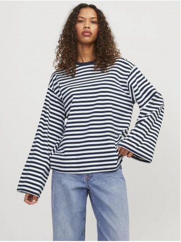 navy, stripes, organic cotton, Danish brand, JJXX, 12253668 Navy Blazer Blan