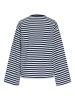JJXX Women's Striped Navy Blue T-Shirt