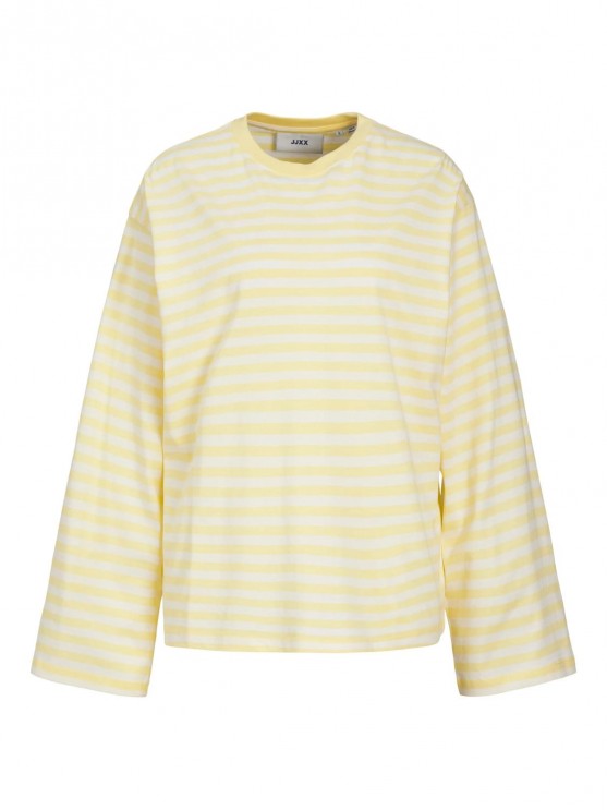 JJXX Yellow Striped T-Shirt for Women