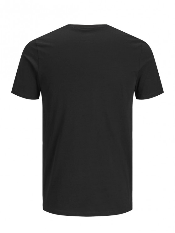 Чоловіча футболка Jack Jones з чорним принтом