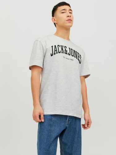 футболки с принтом, Jack Jones, белый меланж