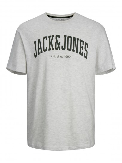 Чоловічі футболки Jack Jones з принтом в сірому кольорі