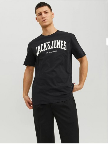 футболка, принт, чорний, Jack Jones, 12236514 Black
