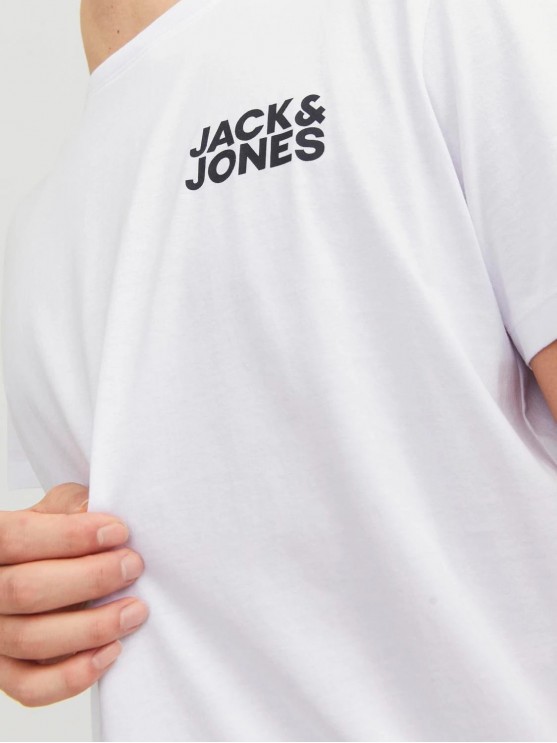 Мужские белые футболки Jack Jones с принтом