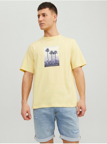 French Vanilla, Jack Jones, Category: t-shirts, Color: yellow