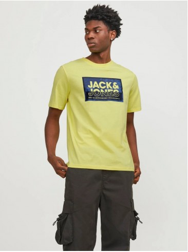 жовті, з принтом, Jack Jones, 12253442 Lemon Verbena, футболки
