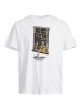 Jack Jones Men's White T-Shirt with Print Design