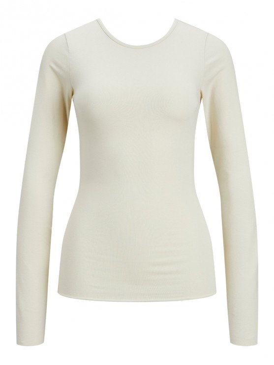 JJXX Women's Long Sleeve Beige T-Shirt