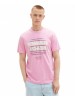 Tom Tailor Men's Pink Printed T-Shirt