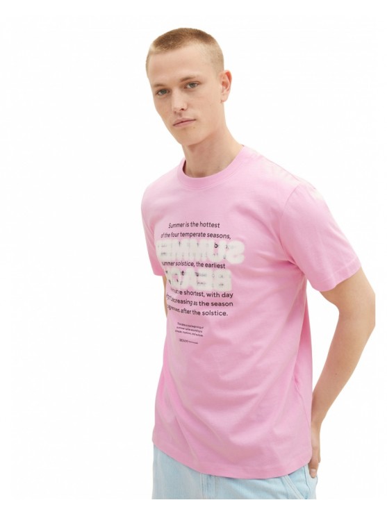 Чоловічі футболки з рожевим принтом від Tom Tailor