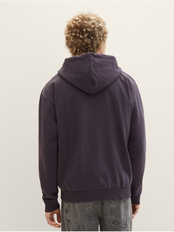 Shop Tom Tailor's Men's Gray Hoodie with Drawstring
