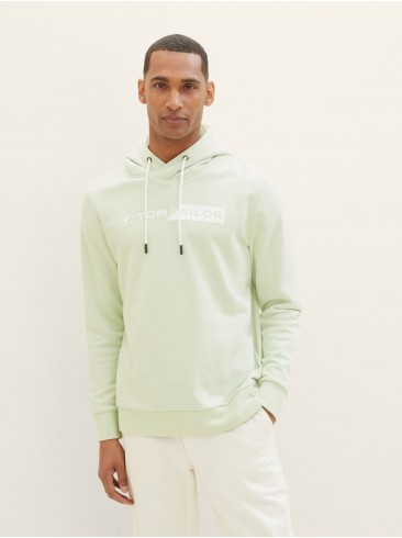 Tom Tailor hoodie with English print - green (1040834 35169)
