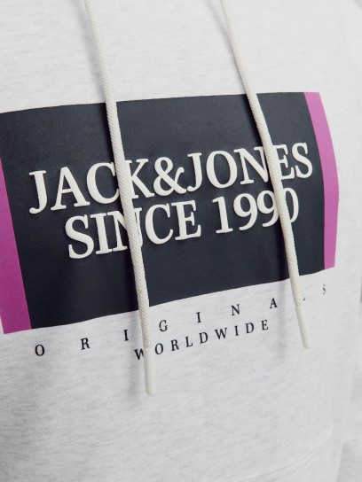 Чоловіче худі Jack Jones з сірим принтом