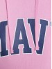 Mavi Pink Hoodie with English Print for Women