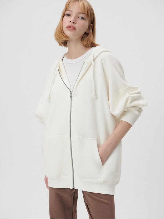 Stylish White Hoodie with Hood by Mavi for Women