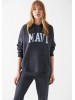 Stay cozy and stylish in Mavi's Oversized Grey Hoodie for Women