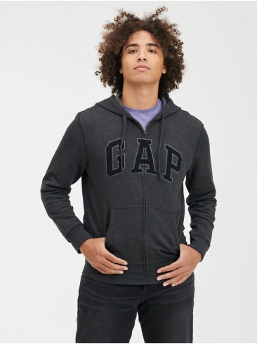 hoodie, gray, cotton blend, polyester, recycled polyester, GAP, 738099-00