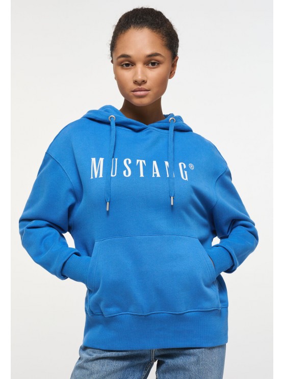 Stylish Mustang hoodie with English print for women