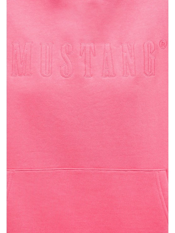 Женский худи Mustang в розовом цвете с капюшоном