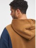 Mustang Men's Brown Hoodie with Attached Hood