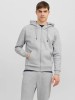 Stay stylish and comfortable with Jack Jones' Light Grey Melan Hoodie for Men