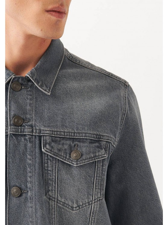 Купите джинсовую куртку Mavi для мужчин в сером цвете