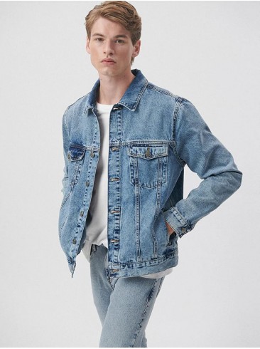 джинсова куртка, осінньо-весняна, синя, Mavi, 0110273-85373