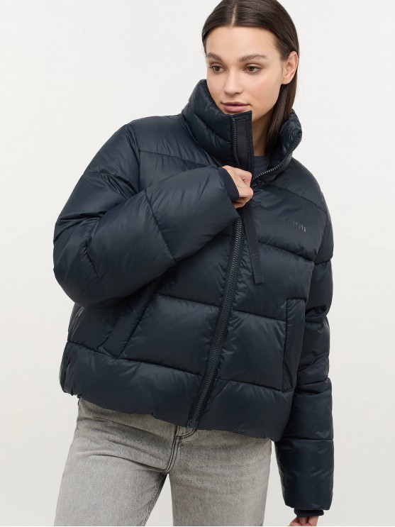 Stay warm and stylish in Mustang's blue winter jacket for women