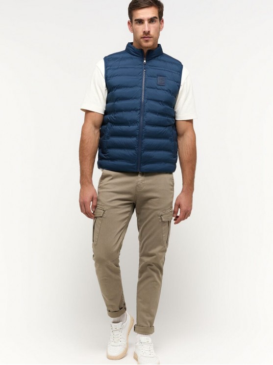 Mustang Men's Blue Vest for Fall and Spring Season