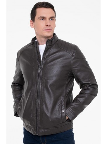 кожаные куртки, экокожа, коричневые, осень-весна, Tom Tailor, 1026337 31523